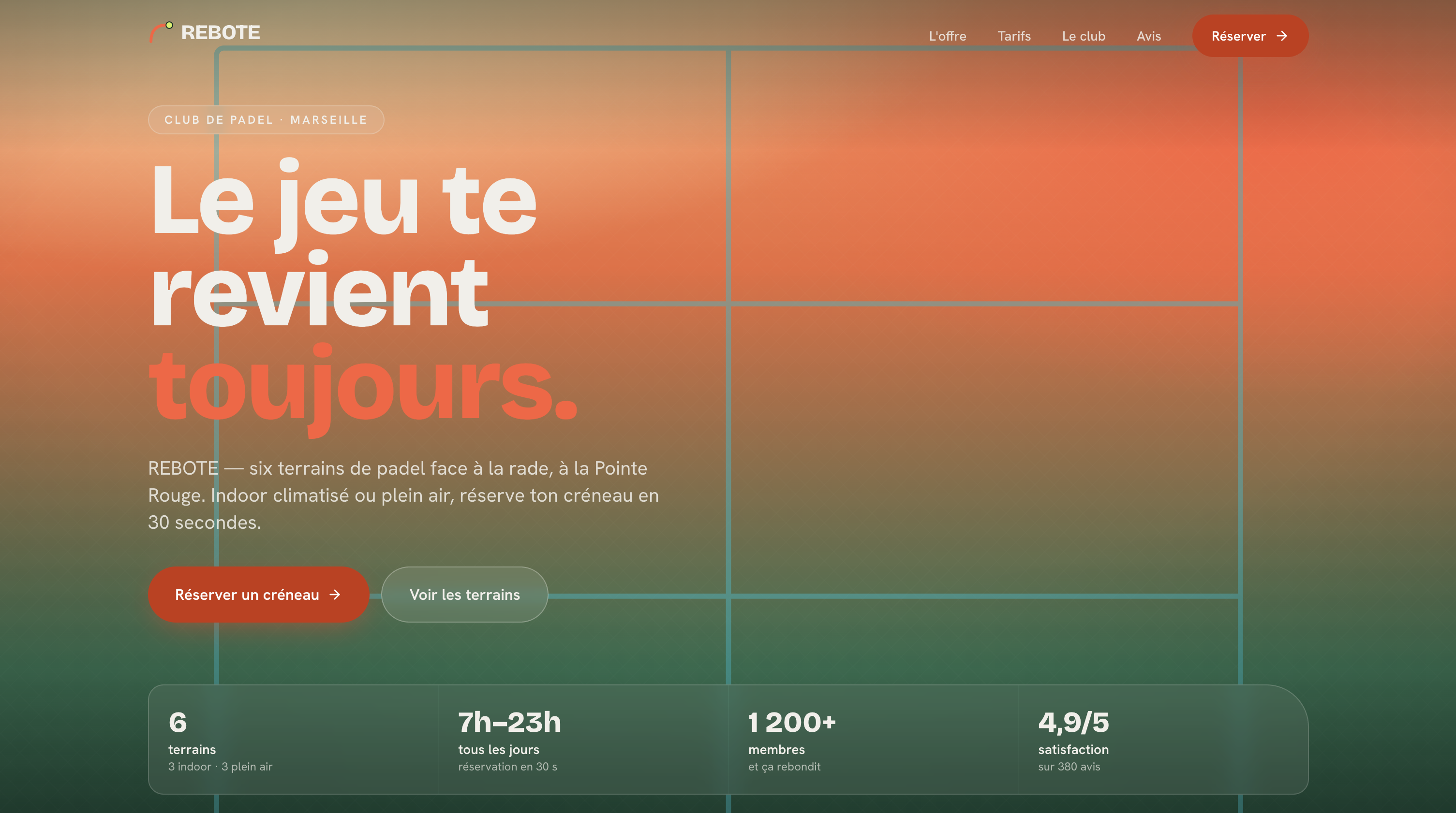 Aperçu du site REBOTE