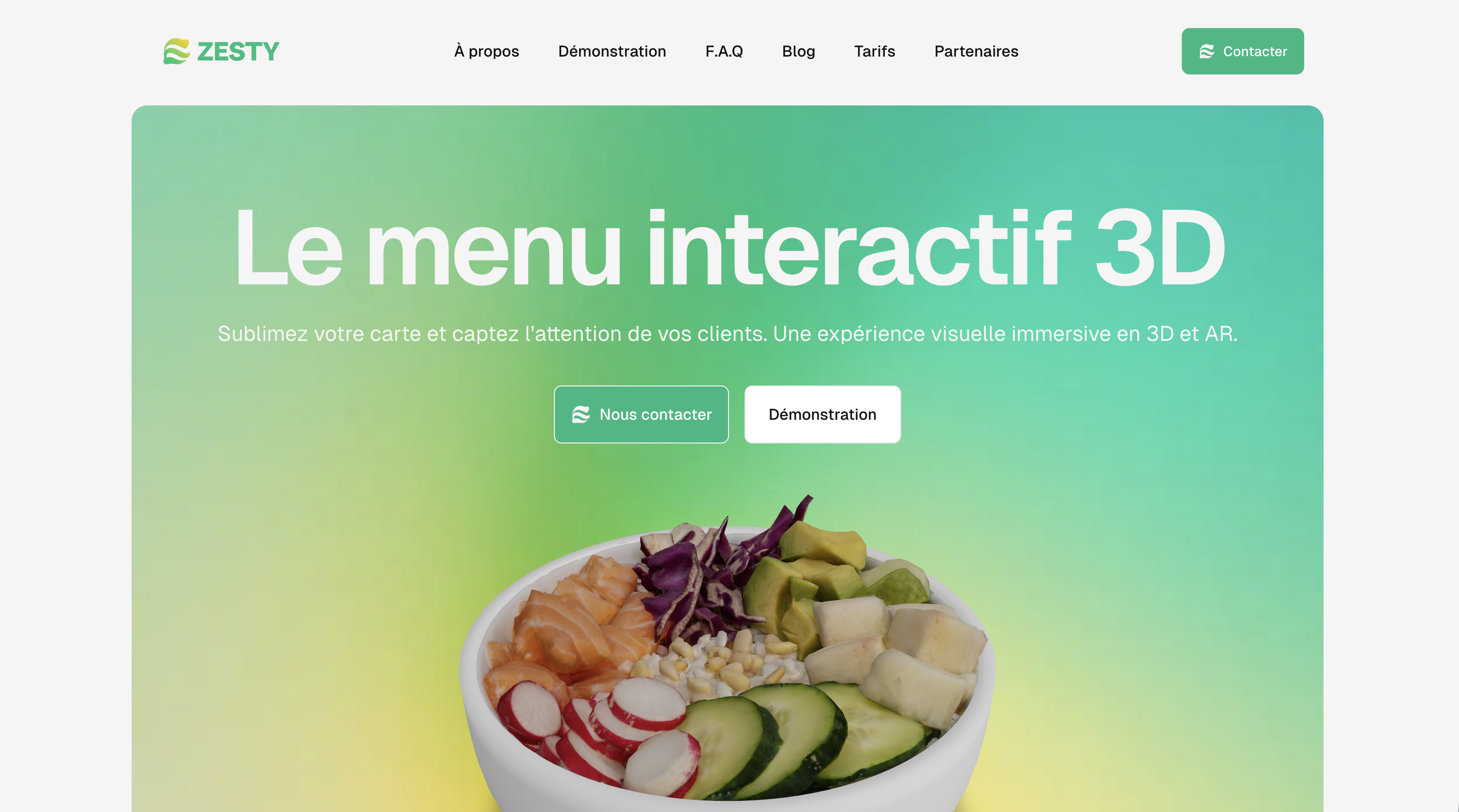 Aperçu du site Zesty